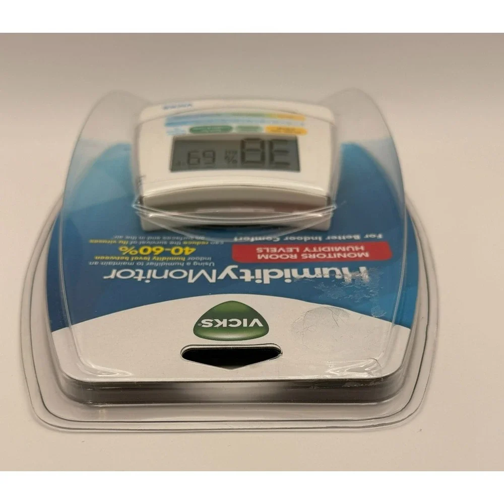 Vicks Humidity Monitor Digital‎ Hygrometer Thermometer Indoor Humidity Gauge V70